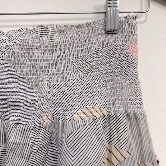 Lemlem Womens Linen Pants Lightweight Stripe Small Gray Pull On Smocked Pocket - Picture 3 of 6